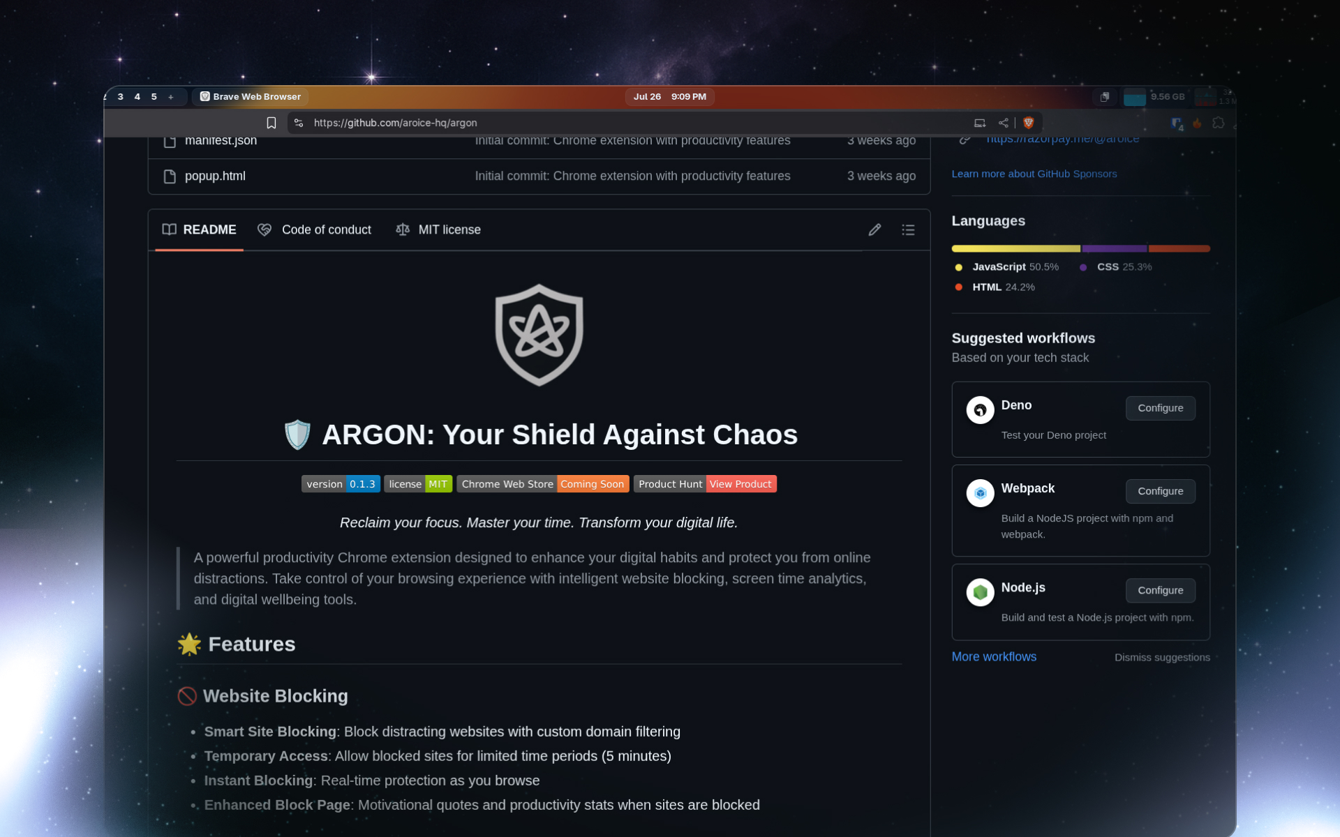 Website Blocking Screenshot
